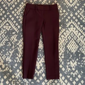 Burgendy dress slacks, ankle length - 2P from Ann Taylor